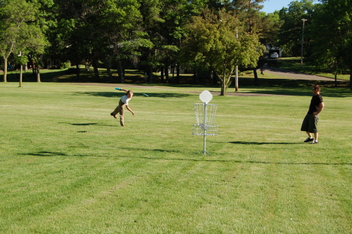 Men Playing Disc Golf