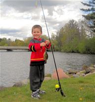 Fishing Amery Dam Ben with Fish May 2010